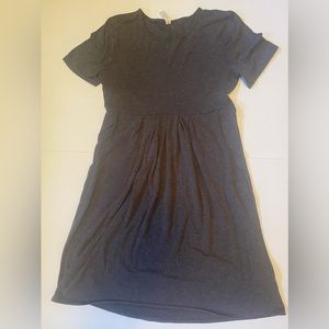 Zenana premium women’s grey dress with pockets size M